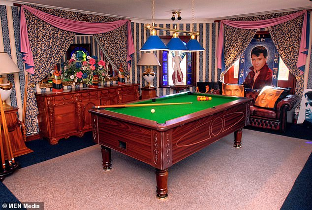 BEFORE: He continued: 'The rooms in the house have evolved and Elvis is the key to it all. I love having his image all around me