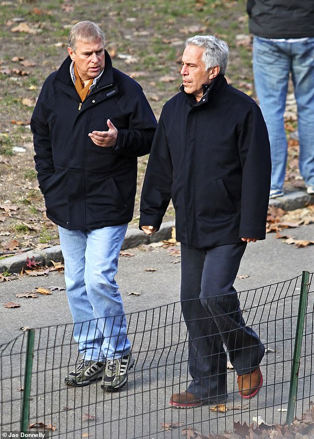 The Duke of York has long faced criticism for his friendship with Epstein (pictured in 2011), which carried on even after the socialite's imprisonment for sex offences in 2008