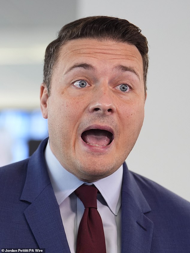 Mr Streeting (pictured) said of the strike: Every postponed procedure piles pressure on overstretched colleagues picking up the pieces'