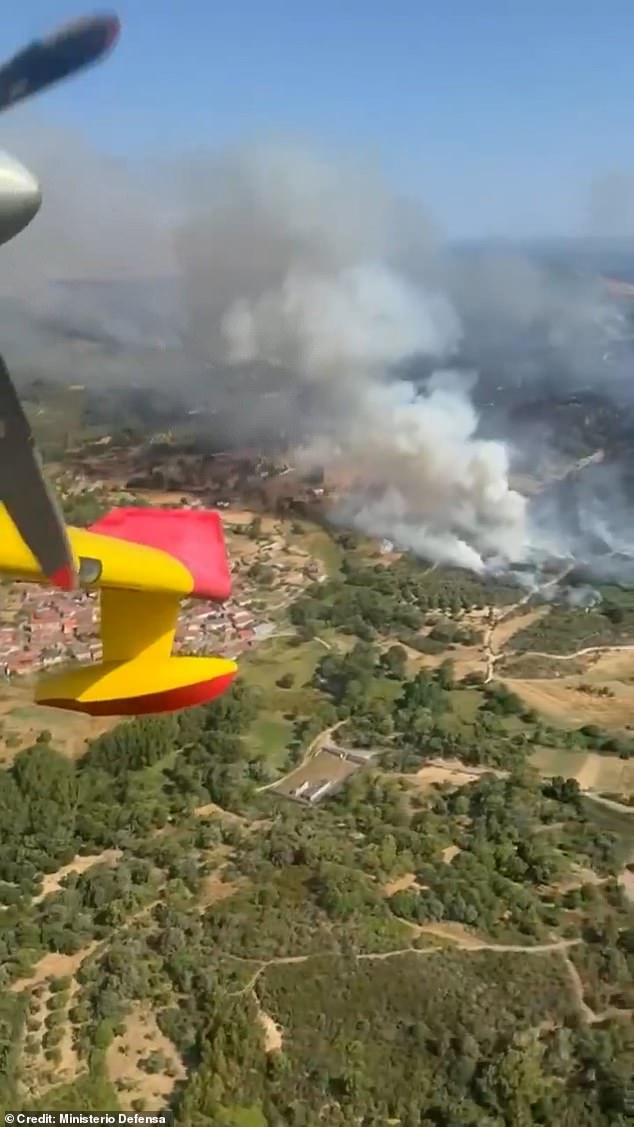 More than 450 hectares of the Serra das Penas Ceibes mountain range were destroyed and seven helicopters, 23 firefighting brigades and 25 fire engines have been deployed