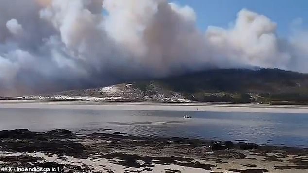 Fires spreading across Spain in the Glicia area