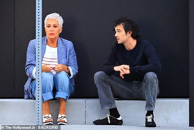 The pair, who were said to be at dinner with Matty's fiancée Gabbriette Bechtel, appeared deep in conversation