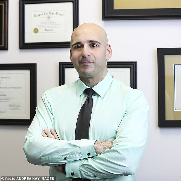 After the publication of a scientific paper on sunscreens, Dr Tro Kalayjian (pictured), a specialist in obesity, stepped into the debate by telling his 158,000 Twitter followers: 'Have said this many times now: Be careful what you smear on yourself and your children'