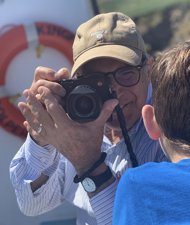 Poirot star Sir David takes a shot of his beloved grandson in a personal photo shared with Daily Mail by the Suchet family