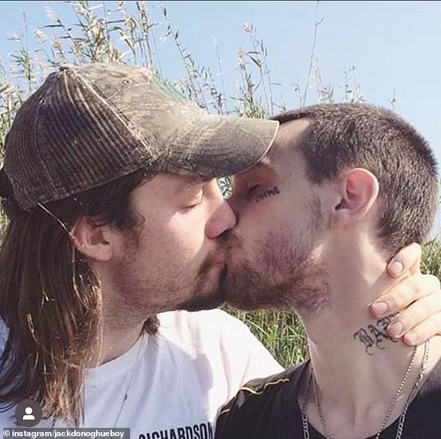 Additionally, the musician was also the subject of photos that appear to capture him passionately kissing his first cousin on the lips (pictured)