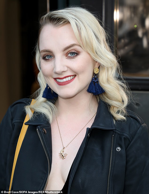 Evanna Lynch bleached her hair light blonde for the Harry Potter films, from her natural dark blonde locks and kept the colour for several years (pictured in 2019)