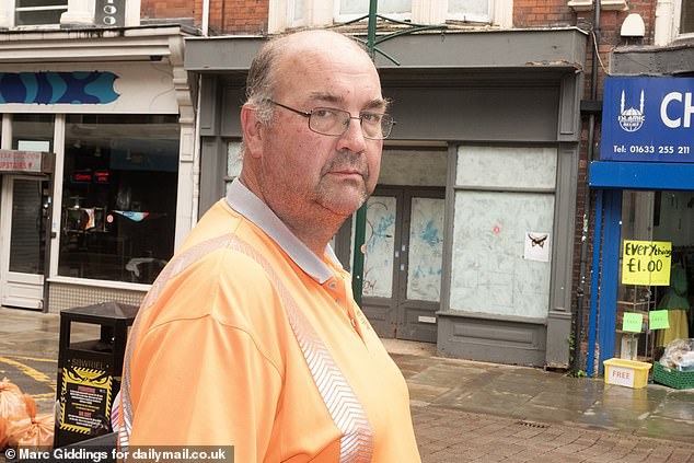 Alun Jones told of how the high street has gone 'downhill' and said drugs and crime have gotten worse, with empty stores blatantly having been used by criminals to grow drugs