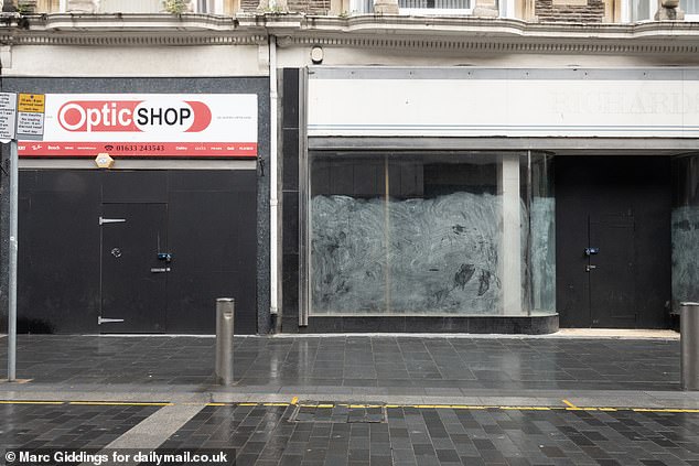 Pictured: Another building lying empty. Some empty buildings have become targets for antisocial and criminal behaviour