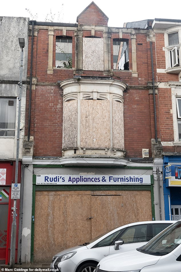A fire completely gutted Rudi's Appliances in 2023 and has stood in its dilapidated state since. At the time, the owner spoke of how there had been issues with antisocial behaviour and drug use in the covered car park to the back