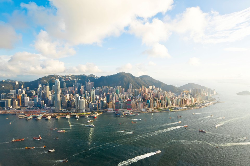Aerial view of Shenzhen, China.