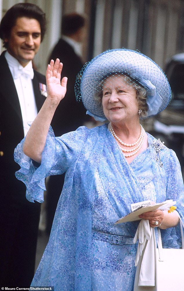 The Christening for Prince William took place at 11am in the Music Room of Buckingham Palace on the same day the Queen Mother (pictured) turned 82