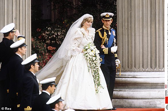 Charles and Diana's fairy tale wedding took place at St Paul's Cathedral. Diana's dress was made by British fashion designer David and Elizabeth Emanuel