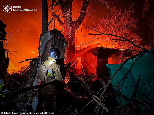 Two of the injured were hospitalised as a result of the late Saturday attack, Mykolaiv Governor Vitaliy Kim said on the Telegram messaging app