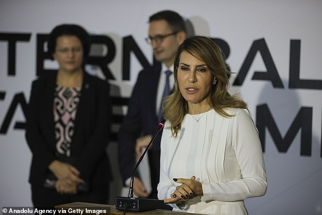 Hoxhosmani's mother-in-law is Majlinda Bregu, 51, Albania's former minister for European integration