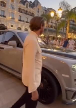Hoxhosmani and Ms Ajazi stepping out of a supercar in Monaco in a video widely published in the Albanian press