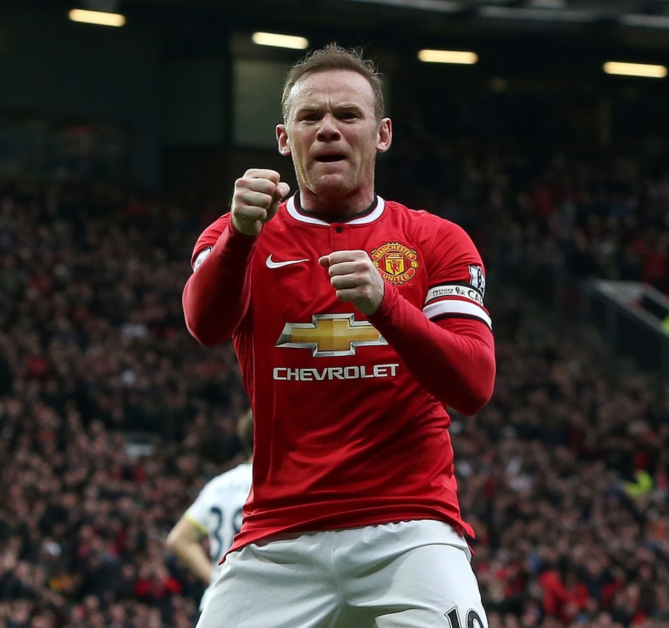 Wayne Rooney celebrating a goal.