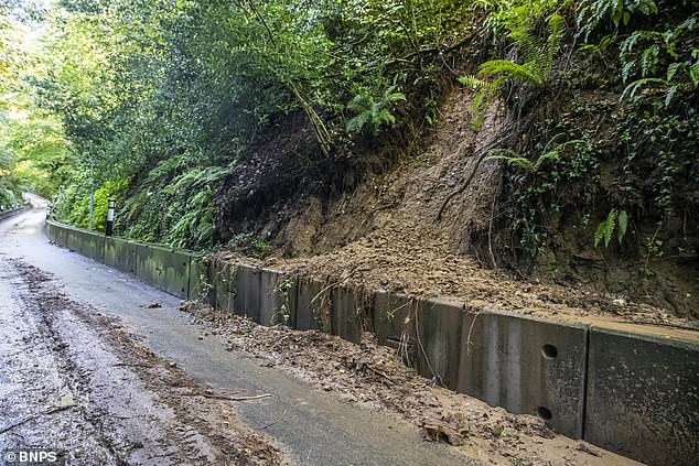 Officials fear a deadly landslide that could crush passing vehicles will occur unless the ancient roadside bank is not strengthened.