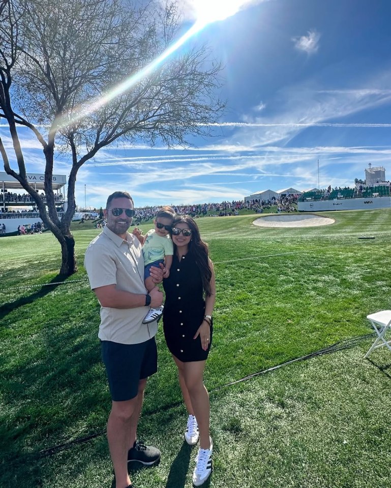 Family at a golf tournament.