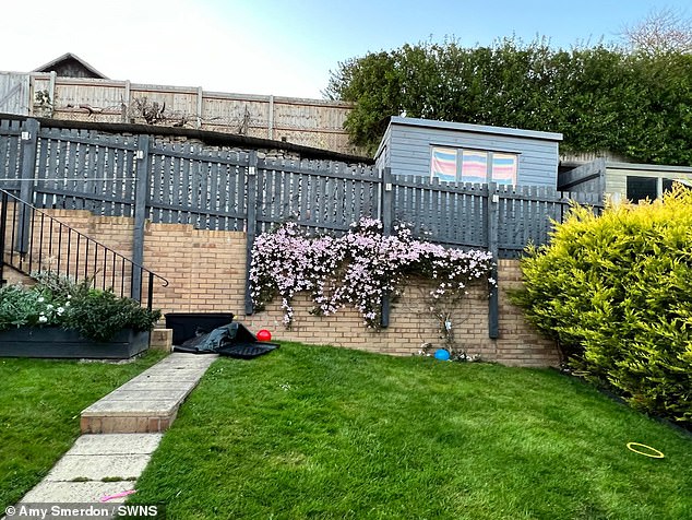 Amy says the cost of living is also much cheaper - she used to pay £1,300 in rent a month and her bills cost £670 in Britain. Pictured: The house in the UK