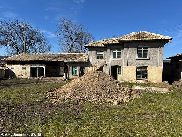 The family are in the process of renovating their new home in Bulgaria after moving to the country in March, 2025. Pictured: The house in Bulgaria