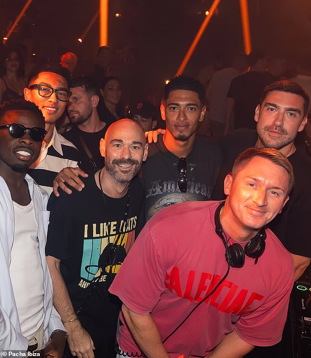 Jude Bellingham pictured partying with CamelPhat and friends in Pacha