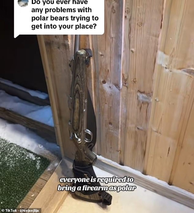 Cecilia also carries a firearm with her whenever she is away from the village as another form of protection against polar bears