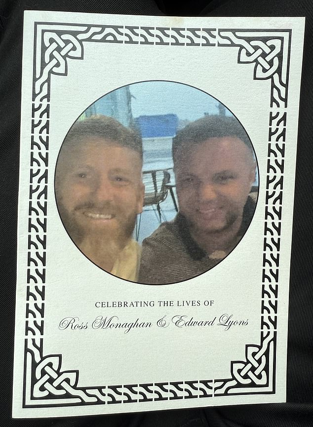 A joint funeral was held after mobster pals Ross Monaghan and Eddie Lyons Jr were shot to death