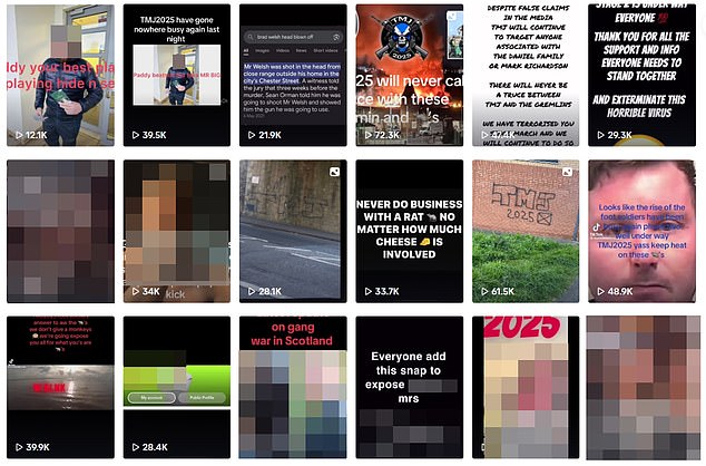 The TMJ2025 TikTok account has posted a series of videos that include sordid claims about rival gang members as well as death threats