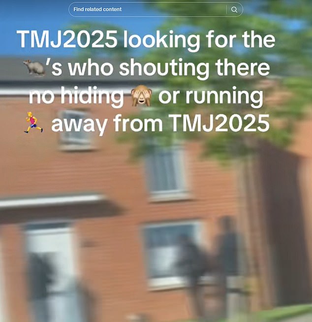 TMJ also posted a video of three masked thugs smashing their way into what they claimed to be a rival gangster's home