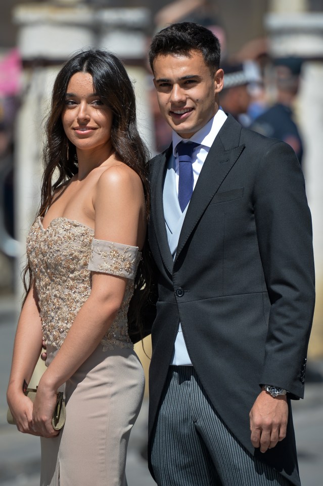 Marta Díaz and Sergio Reguilón at the F9 premiere.