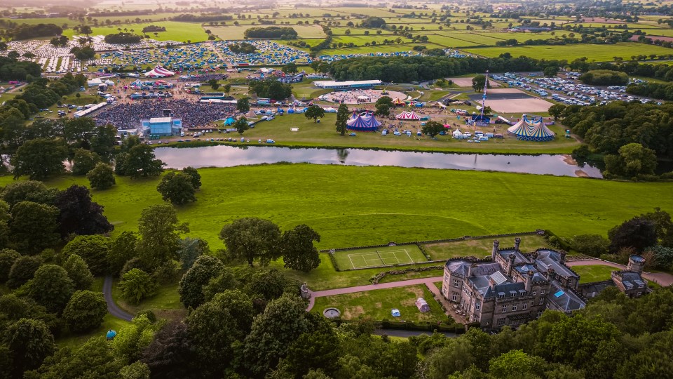 Aerial view of the Together Again Festival.
