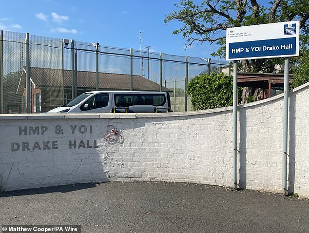 Connolly, of Northampton, was sentenced at Birmingham Crown Court in October and imprisoned at HMP Drake Hall (pictured), Staffordshire after admitting to making her 'racist' post on X, formerly known as Twitter