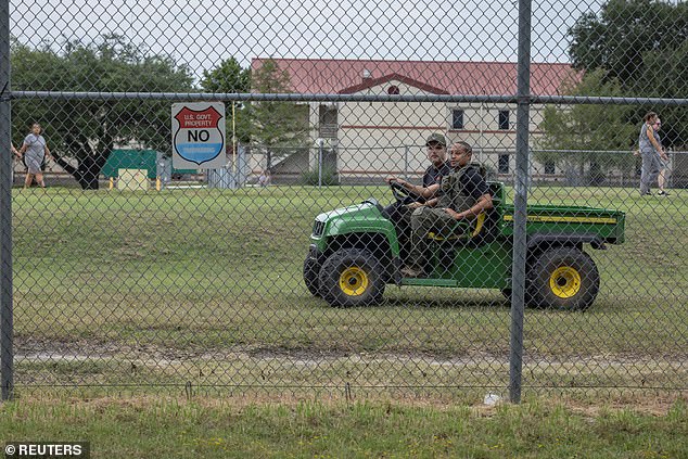 Inmates are also allowed to take classes on foreign languages, gardening and beautification, as well as play sports, watch television and attend religious services (Pictured: Bryan prison)