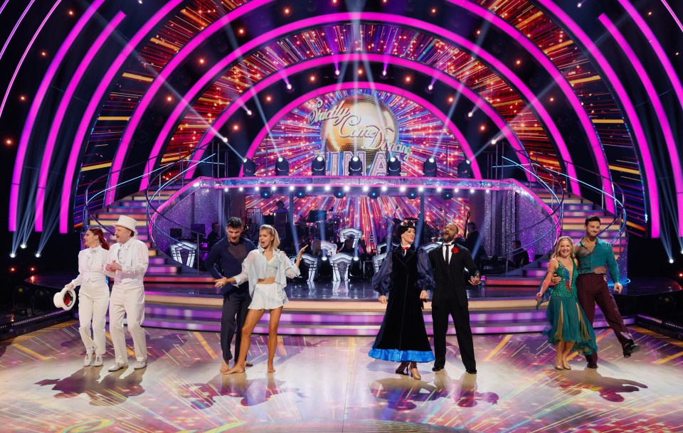 Strictly Come Dancing finalists on the live show.