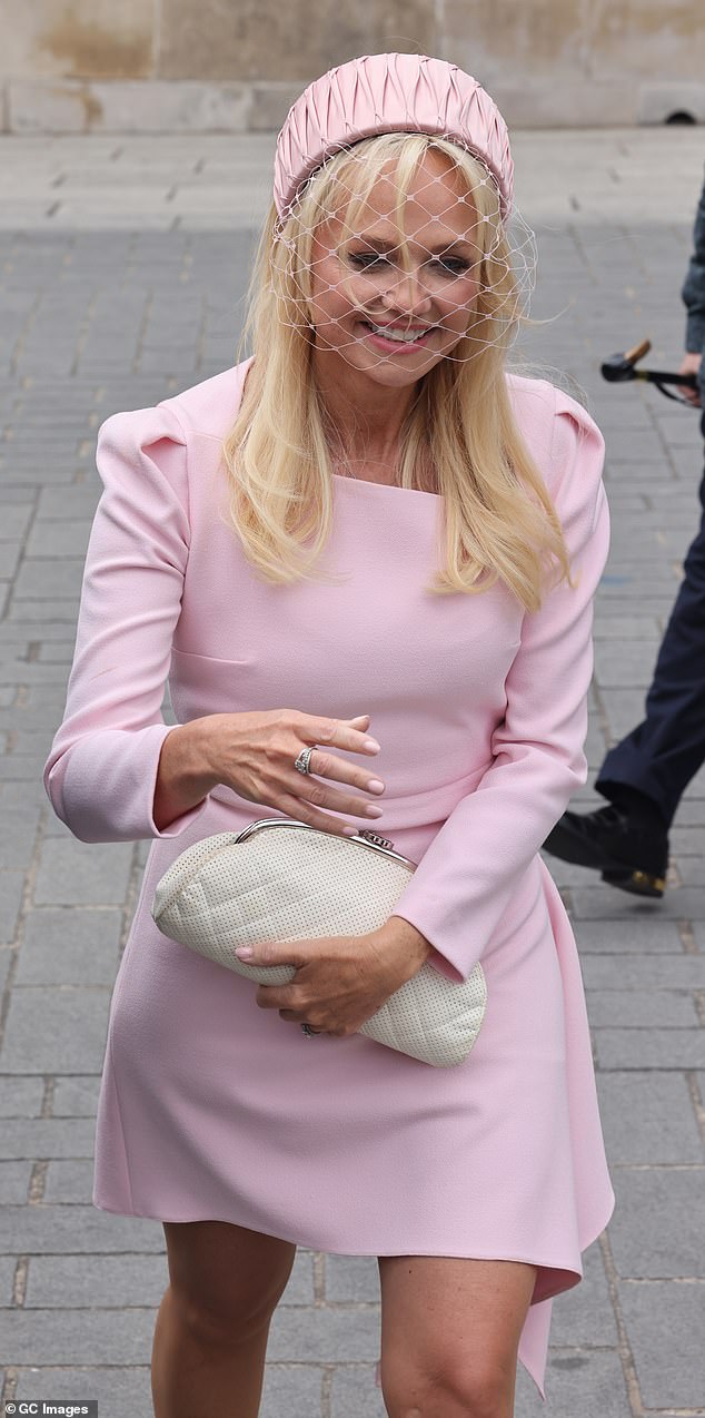 Only Emma attended the big day at St Paul's Cathedral last month- where she looked incredible in a baby pink mini dress and hat