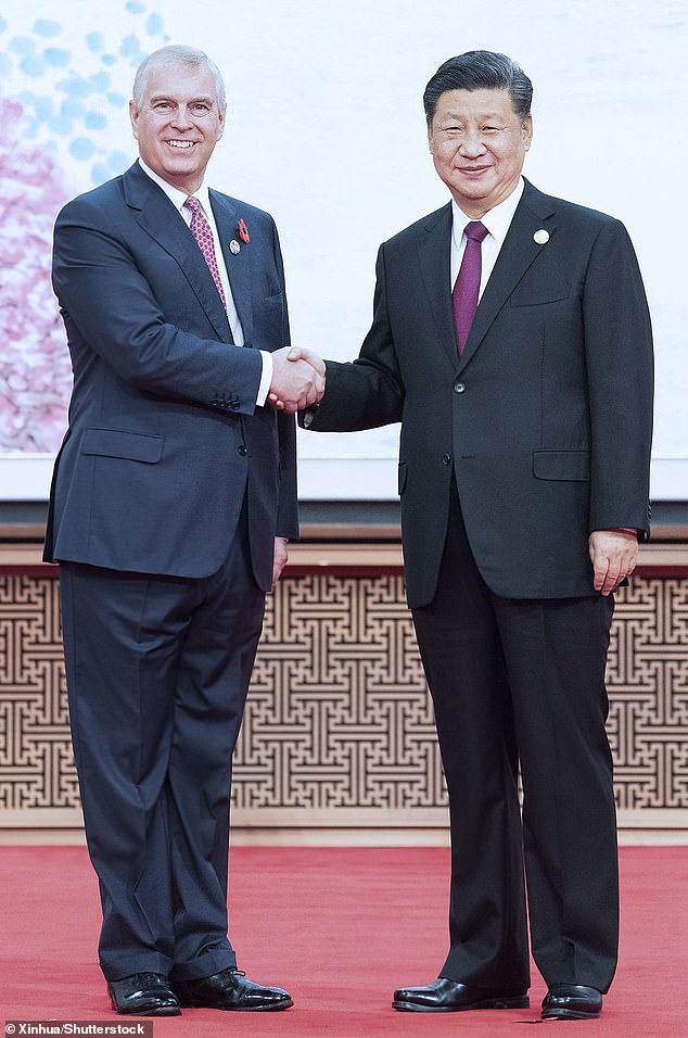 Prince Andrew with Chinese President Xi Jinping at the opening ceremony of the first China International Import Expo in 2018