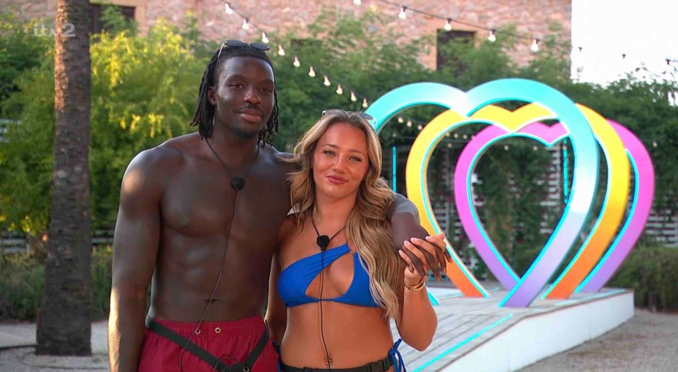 Meg and Dejon from Love Island.