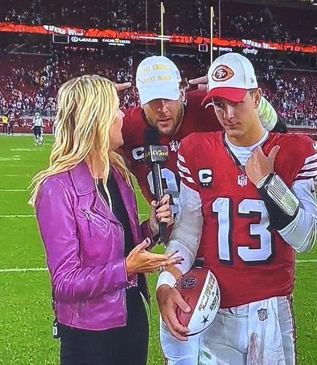It was the same game where Nick Bosa gatecrashed an interview with a 'MAGA' cap