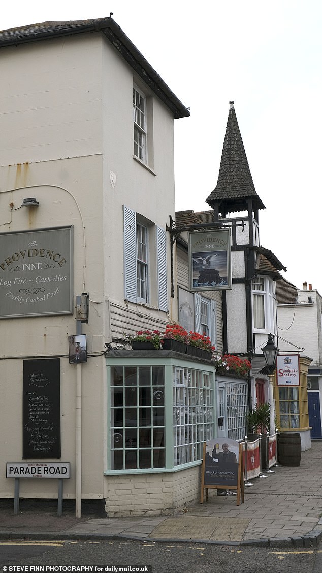 The small town, just outside Folkestone, is known for quaint beaches and colourful homes, and sits on the south coast