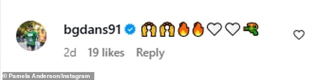 The De Nada Tequila co-founder - turning 29 this month - posted emojis for two hands raised in celebration, two fires, two white hearts, and a water pistol