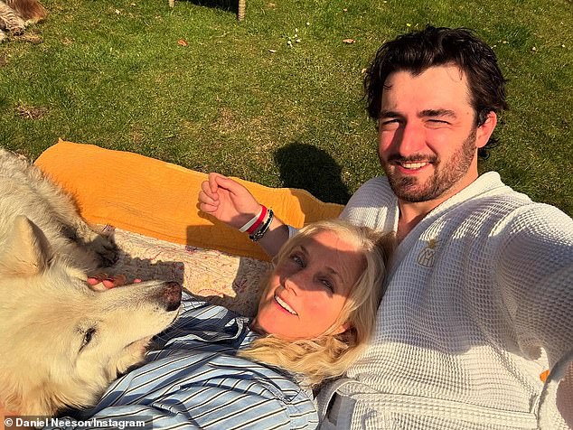 And Daniel wasn't alone in the comments as his aunt Joely Richardson (M, pictured in 2024) - the sister of Liam's late wife Natasha Richardson - also expressed her feelings