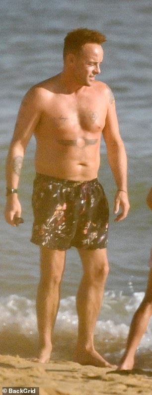 A source told The Sun : 'He looked in great shape and was totally relaxed. But he’s starting to get quite a collection of tattoos'