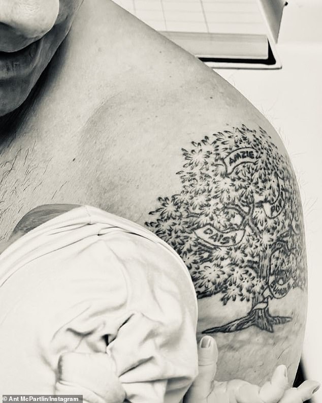 Last May, Ant showed off a never-before-seen family tree tattoo as he revealed that he had welcomed his first child with his wife Anne-Marie
