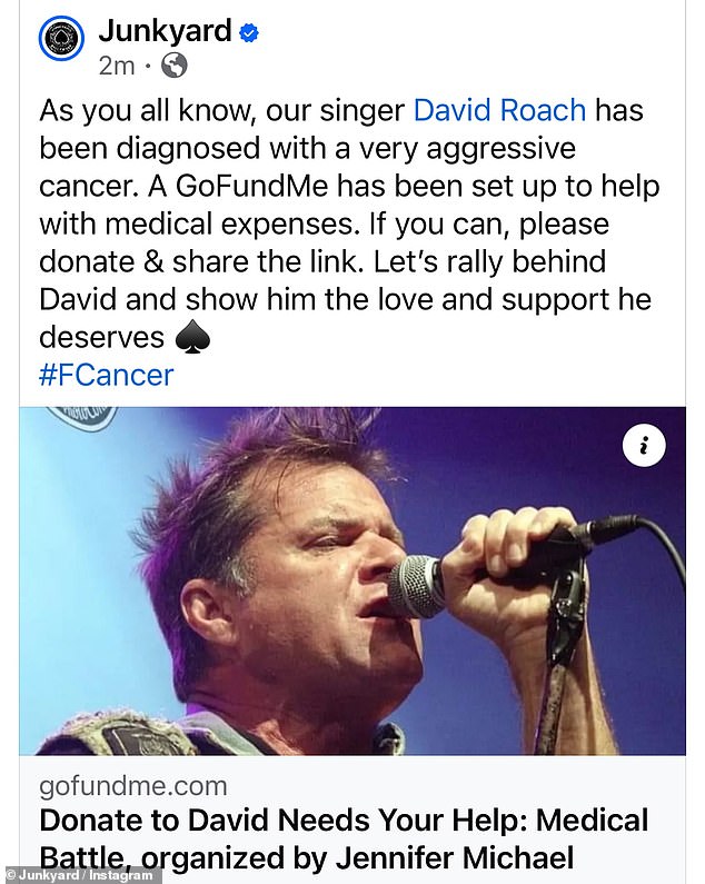 In June, David admitted that recent results 'completely shattered our world' with the band starting a Go Fund Me to help with medical costs