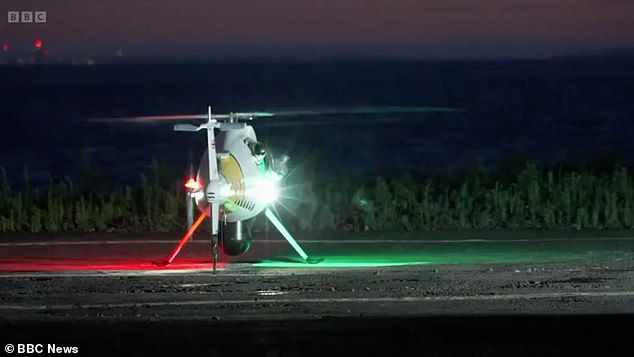 Night-time test flights are being conducted over the Bristol Channel