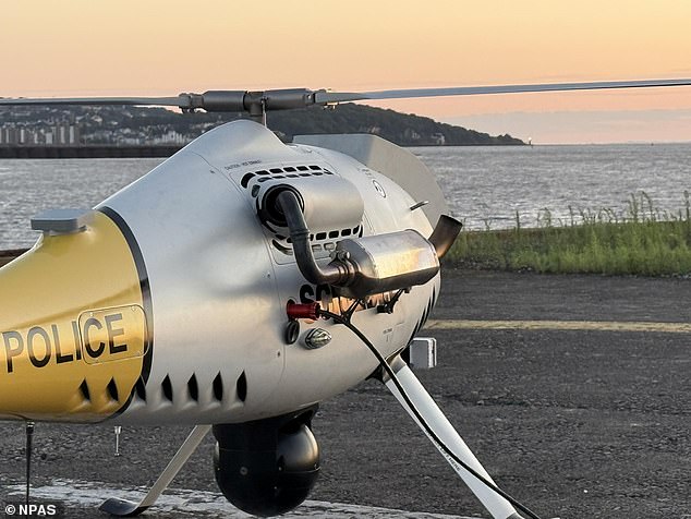 The Schiebel Camcopter S-100 carries uses the same high-powered infrared camera as normal police helicopters