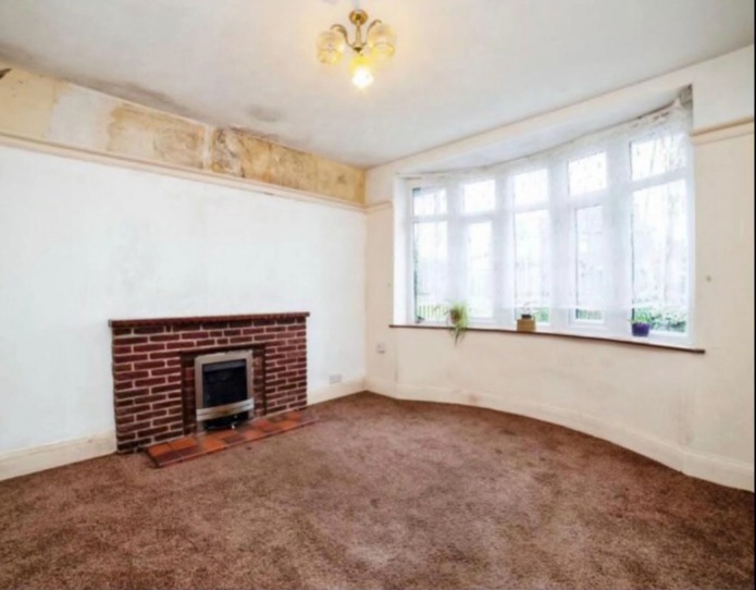 Bathroom of a £200,000 bungalow in Mansfield.