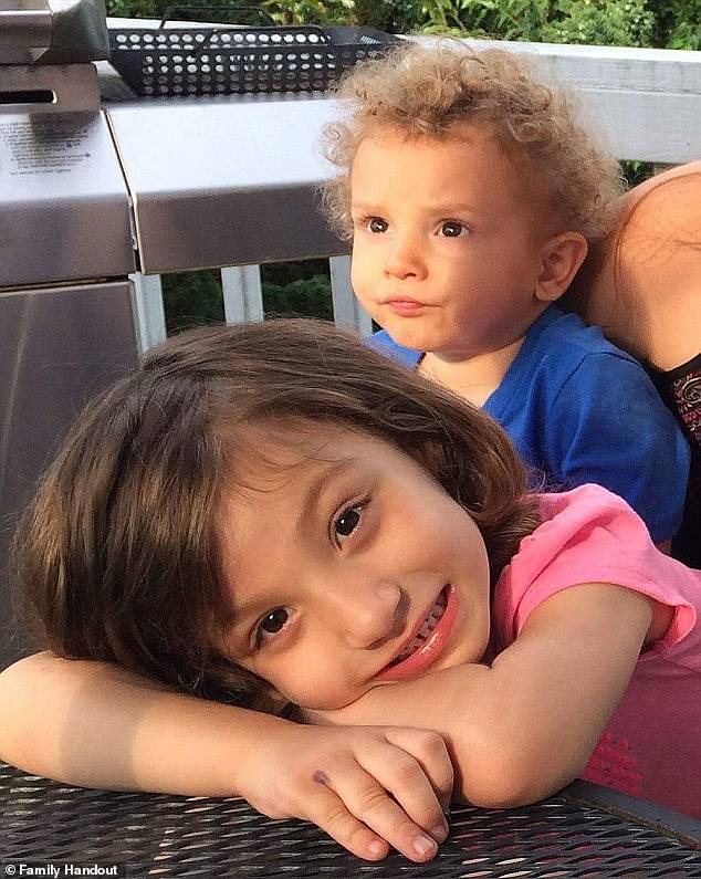 Hoggle was the last person seen with her children Sarah, 3, and two-year-old Jacob (pictured together) before they went missing in Maryland in September 2014