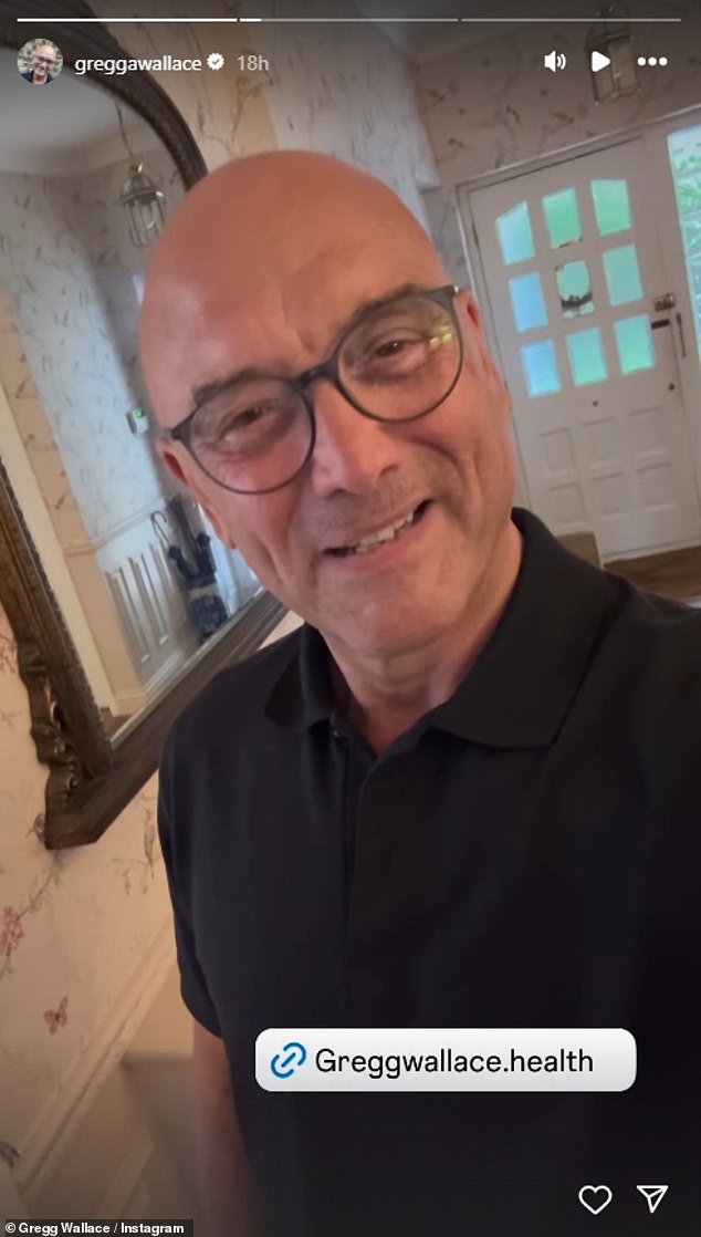 In recent days, Gregg has continued to promote his healthy eating website Gregg Wallace.Health and his personal training services after previously admitting he's 'done' with TV amid his sacking