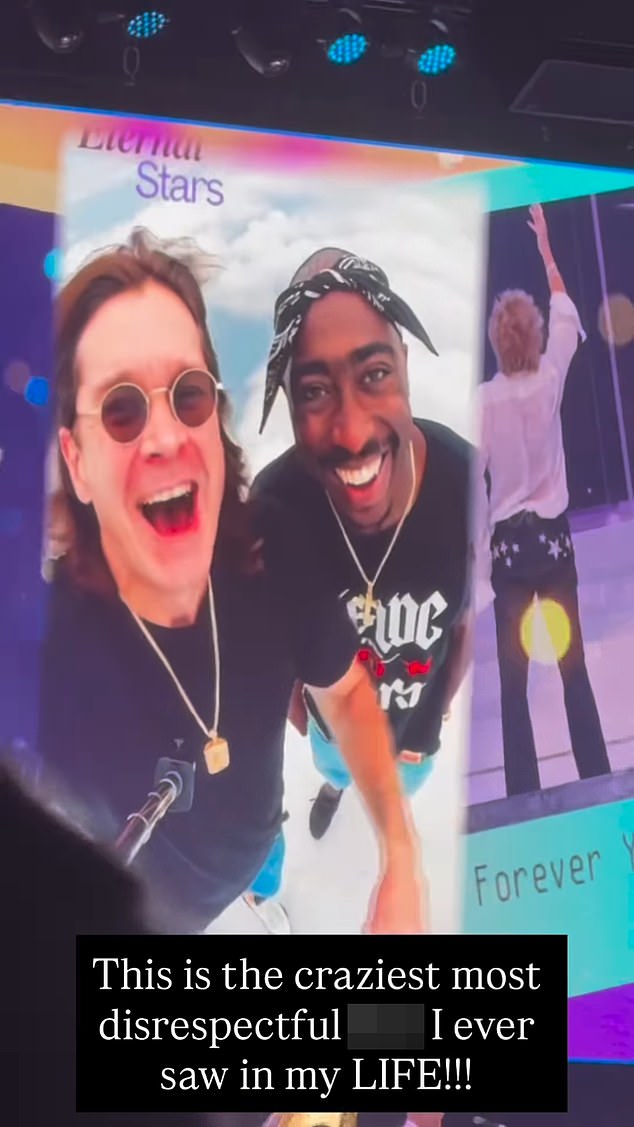 Taking to Instagram, one concertgoer at his show in Charlotte, North Carolina, shared a video of the footage, writing: 'This is the craziest most disrespectful s**t I ever saw in my LIFE!!!'